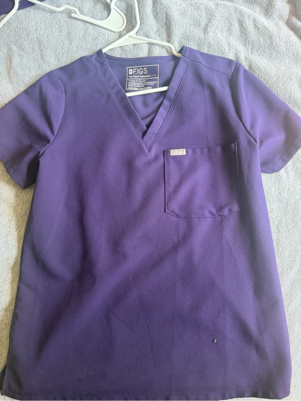 Figs Caterina Top Size Small Purple Jam